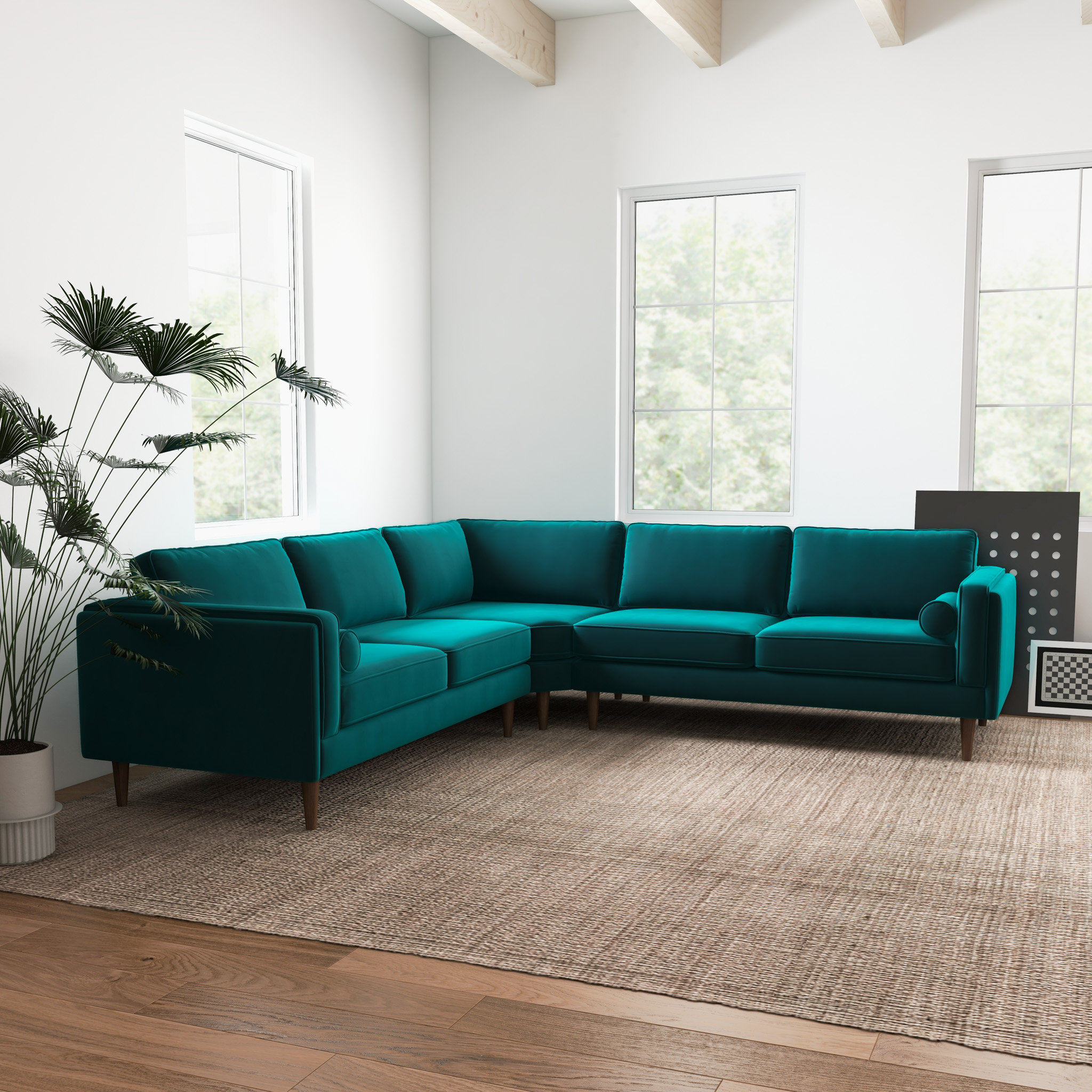 Wade Logan® Elberon 3 - Piece Modern Living Room Symmetrical Wade Logan® Elberon 3 - Piece Modern Living Room Symmetrical